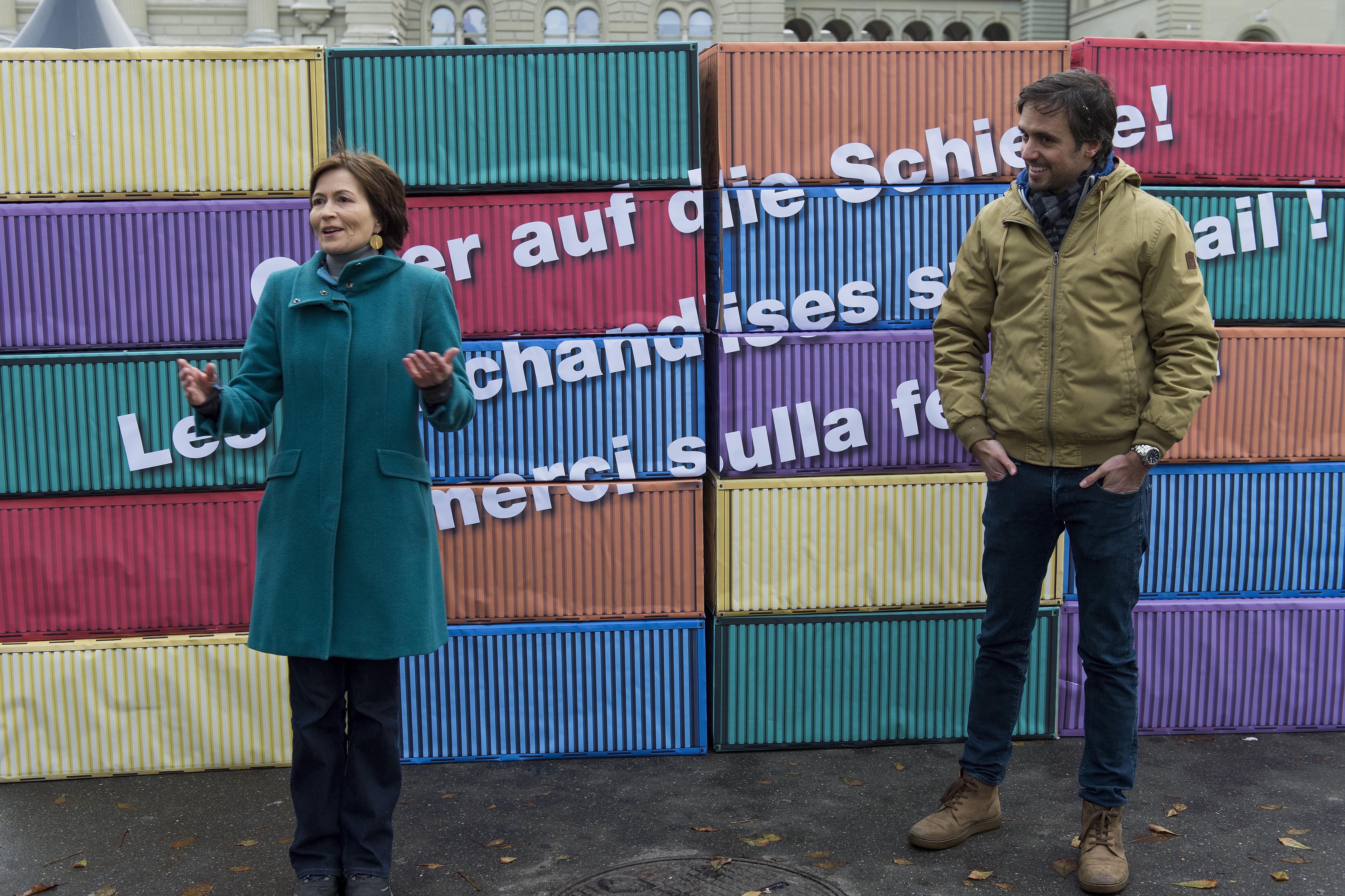 Aktion zur Publikation des Verlagerungsberichts, 1. Dezember 2017